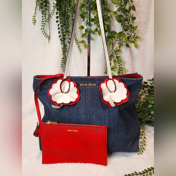 Miu Miu Other Miu Miu Denim Tote Bag Poshmark